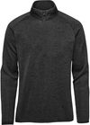 Am image of a Custom Stormtech Mens Yosemite Half Zip Pullover in Black Heather!