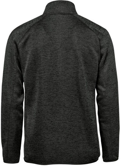 Am image of a Custom Stormtech Mens Yosemite Half Zip Pullover in Black Heather!