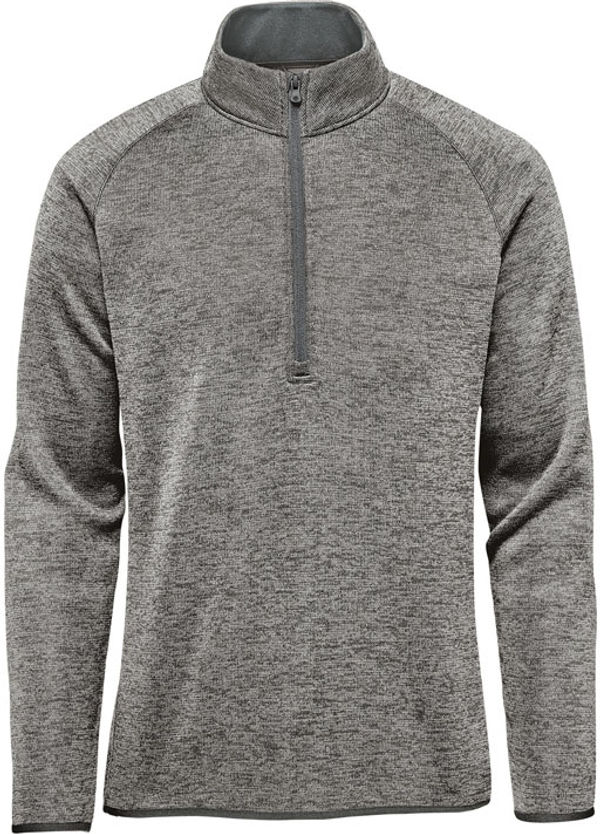 Am image of a Custom Stormtech Mens Yosemite Half Zip Pullover in Granite Heather!
