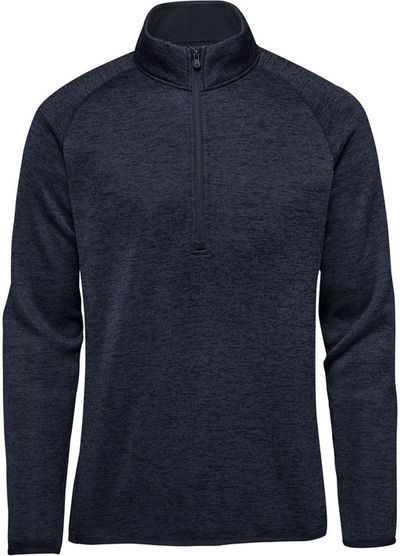 Am image of a Custom Stormtech Mens Yosemite Half Zip Pullover in Navy Heather!