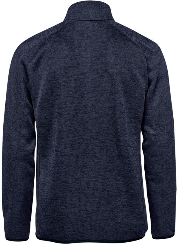 Am image of a Custom Stormtech Mens Yosemite Half Zip Pullover in Navy Heather!