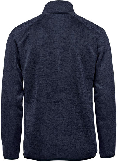 Am image of a Custom Stormtech Mens Yosemite Half Zip Pullover in Navy Heather!