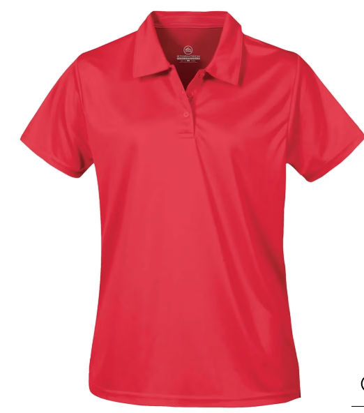 Stormtech Women's Treeline Performance Short Sleeve Polo in Scarlet Red