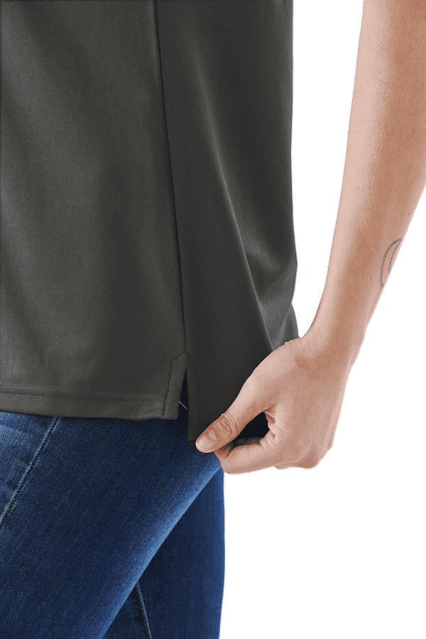 An image of a Custom Stormtech Women's Treeline Performance Short Sleeve Polo!