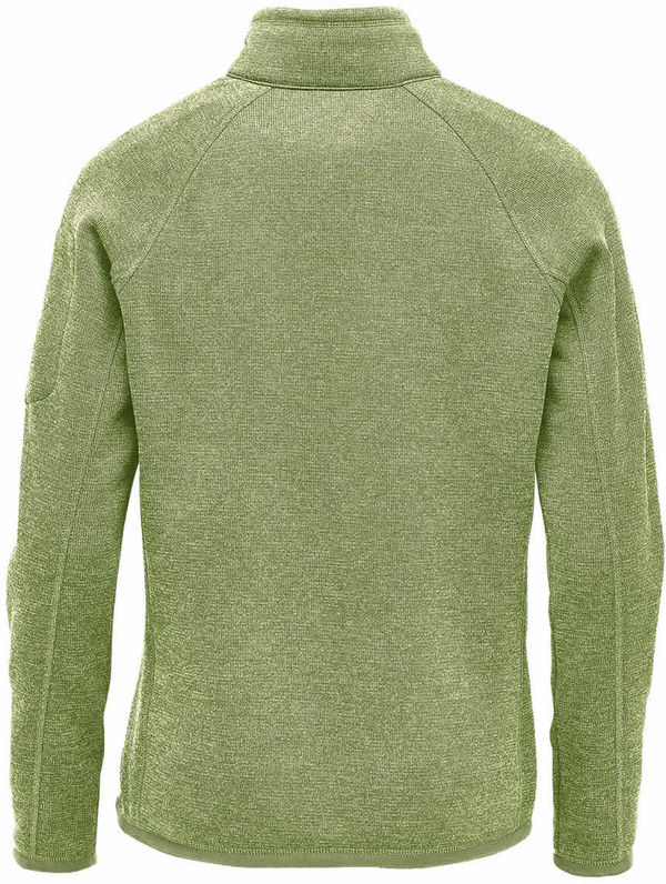 An image of a Custom Stormtech Womens Avalante Quarter Zip Pullover in Sage Green Heather!