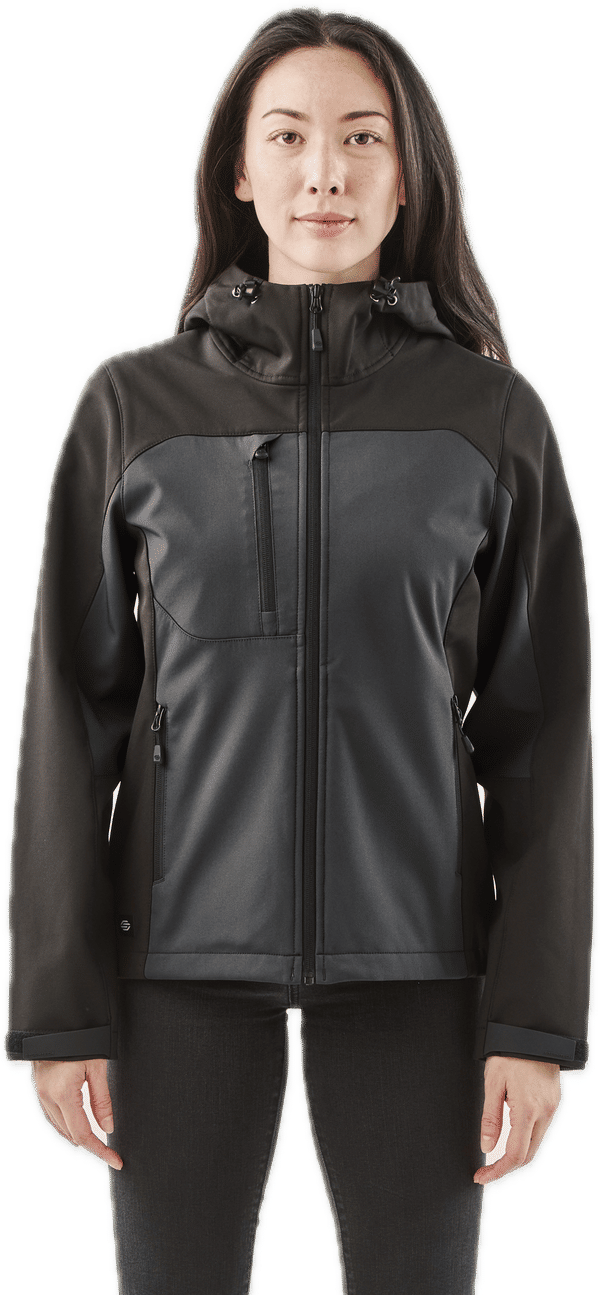 An image of a Custom Stormtech Womens Cascades Softshell Hoody!