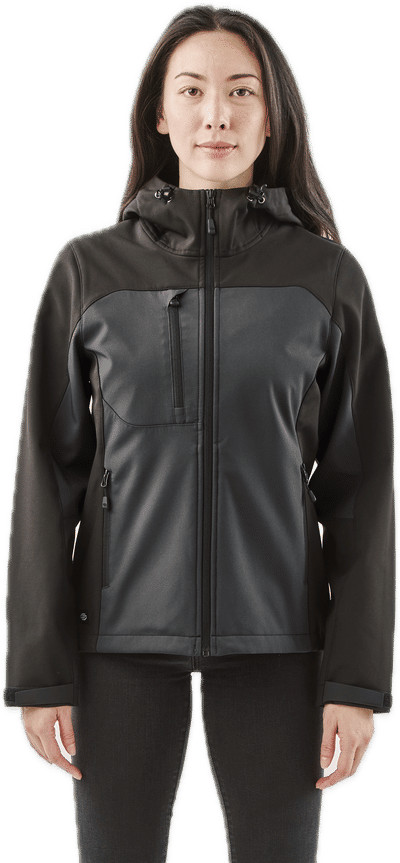 An image of a Custom Stormtech Womens Cascades Softshell Hoody!