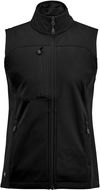 Am image of a Custom Stormtech Womens Cascades Softshell Vest in Black!
