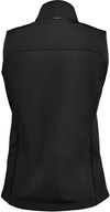 Am image of a Custom Stormtech Womens Cascades Softshell Vest in Black!