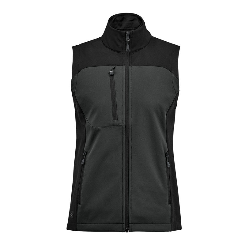 Stormtech Womens Cascades Softshell Vest in Dolphin/Black