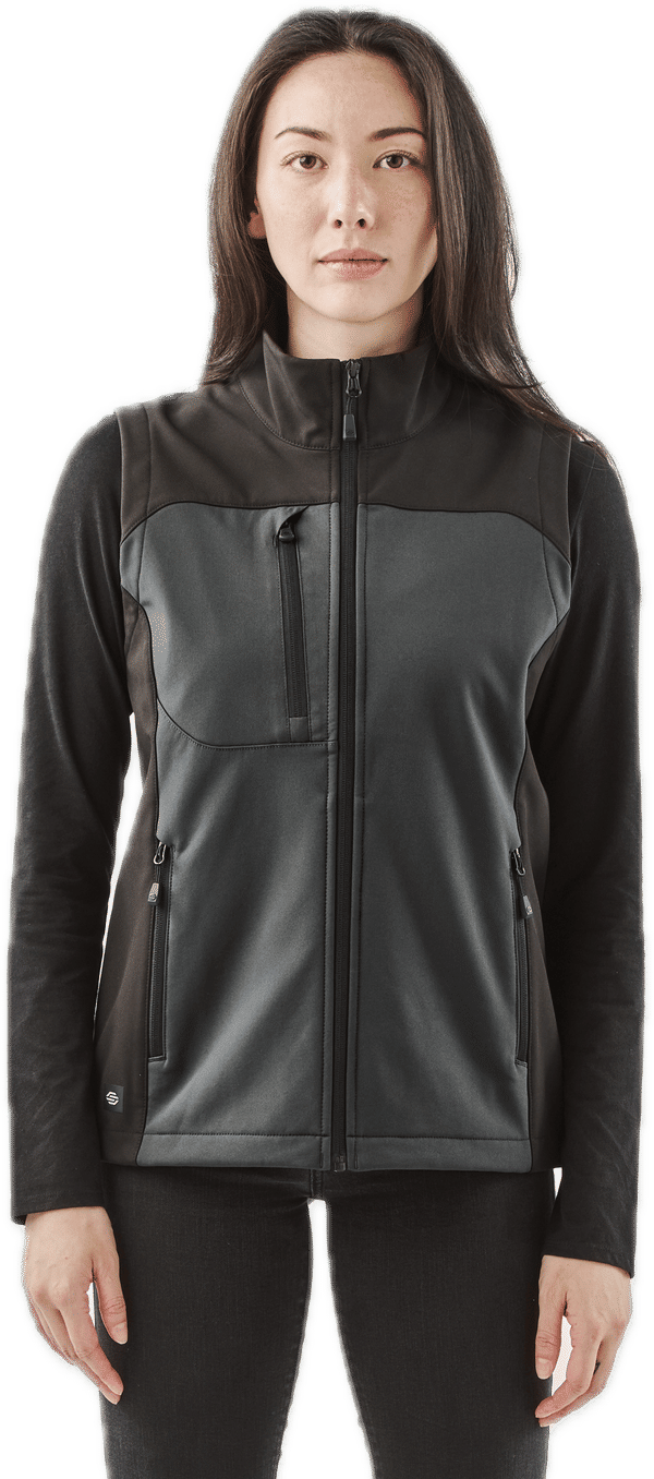 An image of a Custom Stormtech Womens Cascades Softshell Vest!