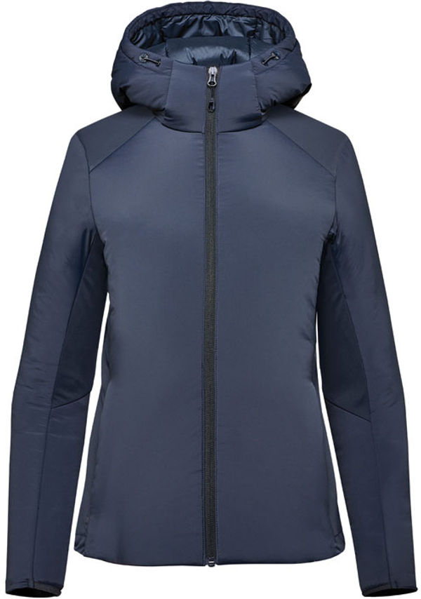 Am image of a Custom Stormtech Womens Cascadia Thermal Jacket in Midnight!