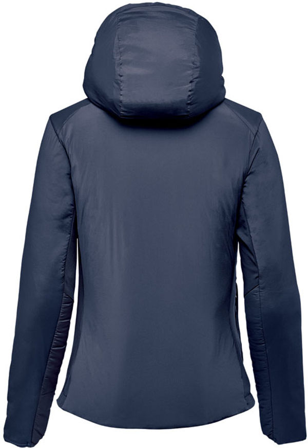 Am image of a Custom Stormtech Womens Cascadia Thermal Jacket in Midnight!