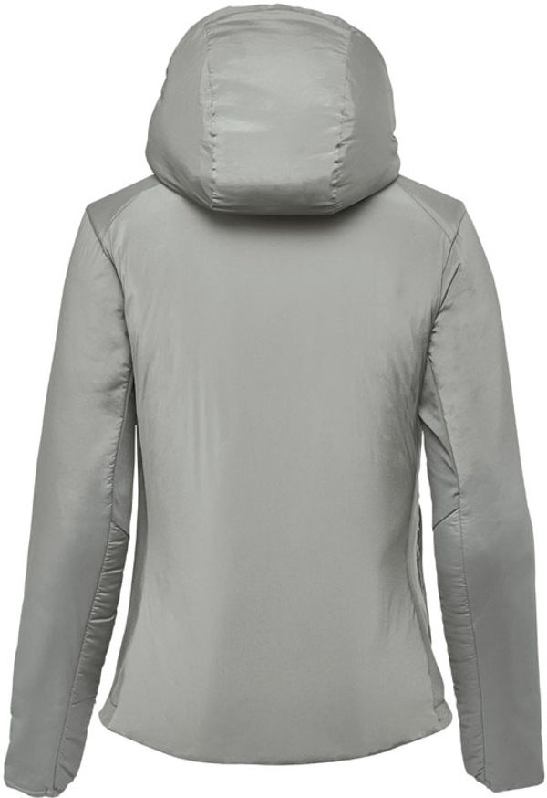 Am image of a Custom Stormtech Womens Cascadia Thermal Jacket in Storm Grey!