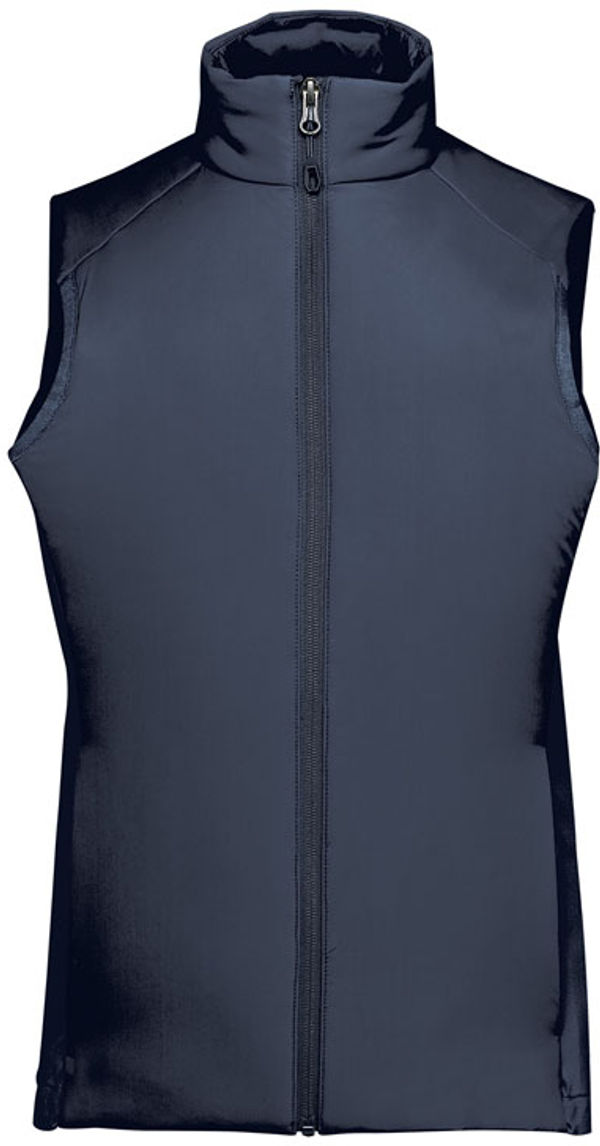Am image of a Custom Stormtech Womens Cascadia Thermal Vest in Midnight!