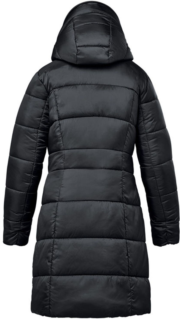 Am image of a Custom Stormtech Womens Elkridge Parka in Black!