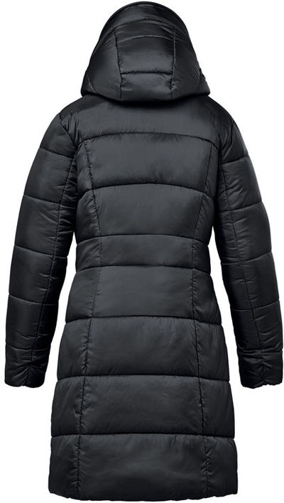 Am image of a Custom Stormtech Womens Elkridge Parka in Black!