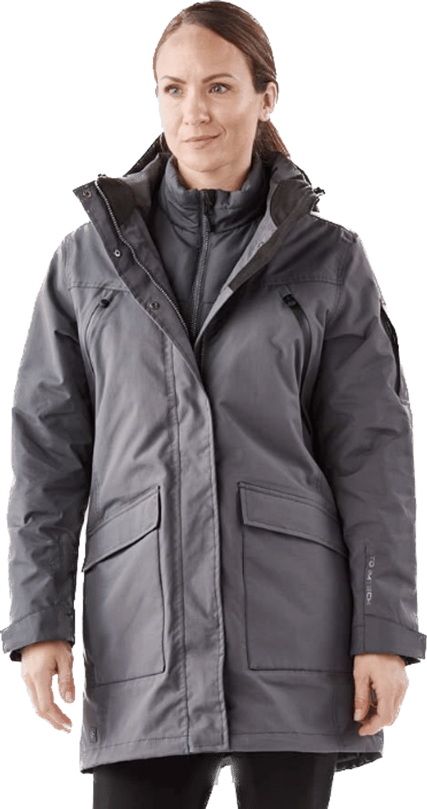 An image of a Custom Stormtech Womens Fairbanks 5 in 1 System Jacket!