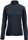 Am image of a Custom Stormtech Womens Mesa Quarter Zip Pullover in Navy!