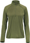 An image of a Custom Stormtech Womens Mesa Quarter Zip Pullover in SAGE GREEN!
