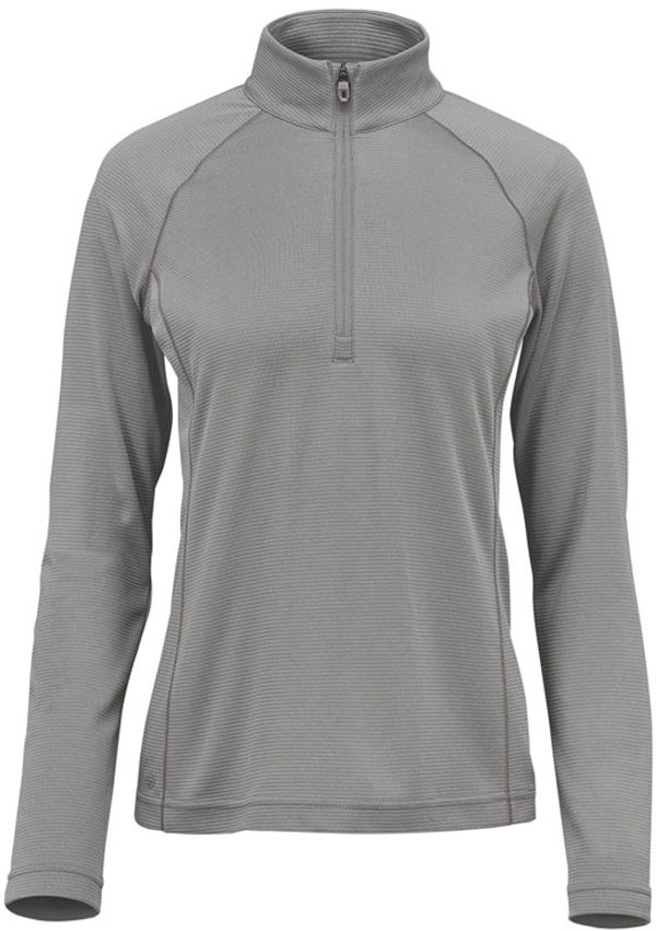 Am image of a Custom Stormtech Womens Mesa Quarter Zip Pullover in Storm Grey!