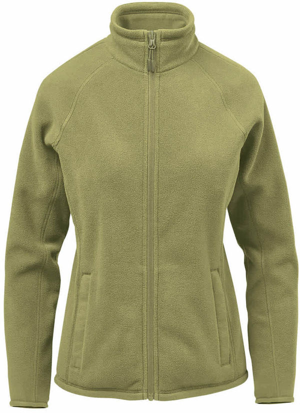 An image of a Custom Stormtech Womens Montauk Fleece Jacket in Sage Green!