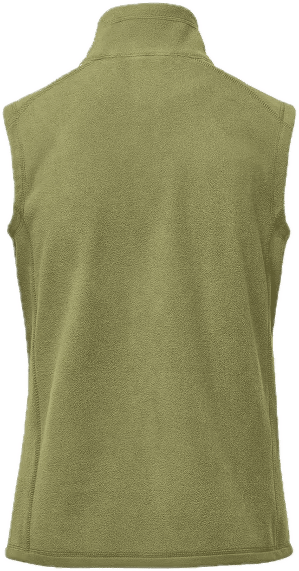 An image of a Custom Stormtech Womens Montauk Fleece Vest in Sage Green!