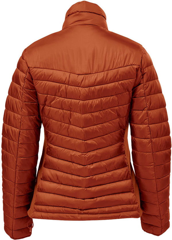 An image of a Custom Stormtech Womens Montserrat Thermal Jacket in Rust!