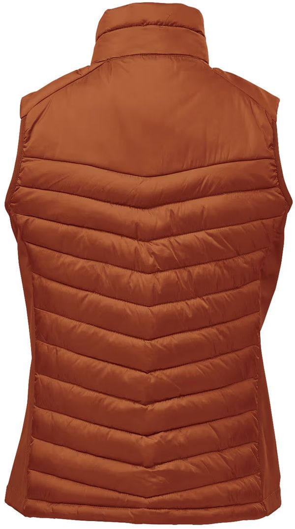 An image of a Custom Stormtech Womens Montserrat Thermal Vest in Rust!