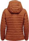 An image of a Custom Stormtech Womens Nautilus Quilted Hoody in Rust!