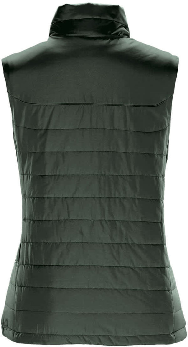 An image of a Custom Stormtech Womens Nautilus Quilted Vest in CYPRESS!