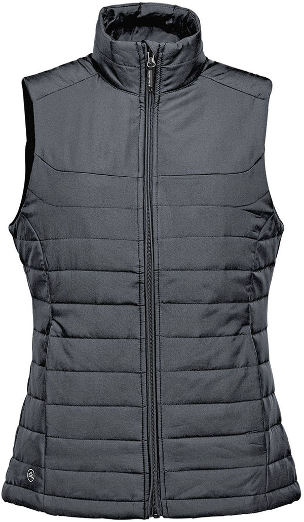 An image of a Custom Stormtech Womens Nautilus Quilted Vest in DOLPHIN!