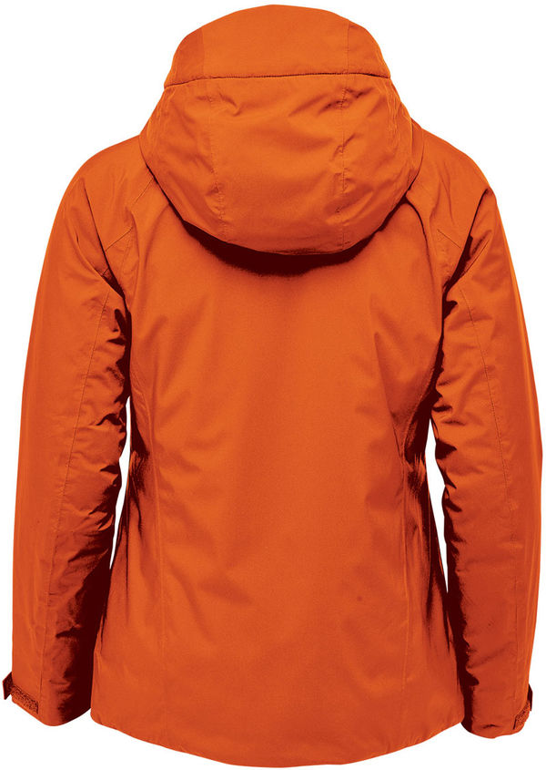An image of a Custom Stormtech Womens Nostromo Thermal Shell Jacket in Rust!