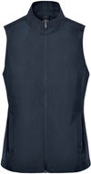 An image of a Custom Stormtech Womens Sierra Lightweight Vest in Navy!