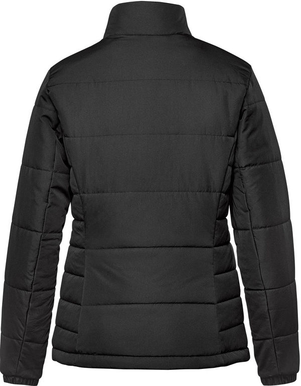 An image of a Custom Stormtech Womens Sierra Quilted Jacket in Black!