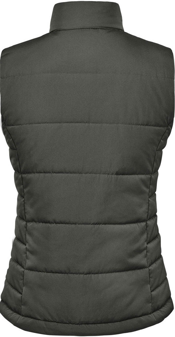 An image of a Custom Stormtech Womens Sierra Quilted Vest in Granite!