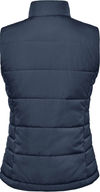 An image of a Custom Stormtech Womens Sierra Quilted Vest in Navy!
