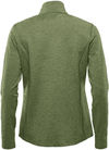 Am image of a Custom Stormtech Womens Treeline Performance Quarter Zip Pullover in Sage Green Heather!