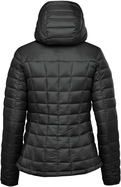 Am image of a Custom Stormtech Womens Tundra Thermal Jacket in Black!