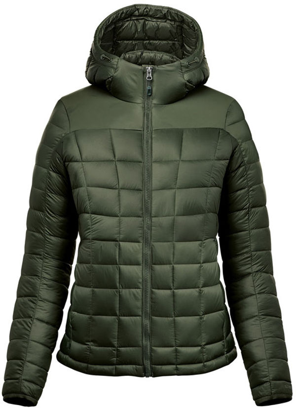 Am image of a Custom Stormtech Womens Tundra Thermal Jacket in Cypress!