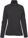 Am image of a Custom Stormtech Womens Yosemite Full Zip Fleece Jacket in Black Heather!