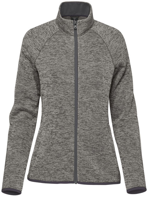 Am image of a Custom Stormtech Womens Yosemite Full Zip Fleece Jacket in Granite Heather!