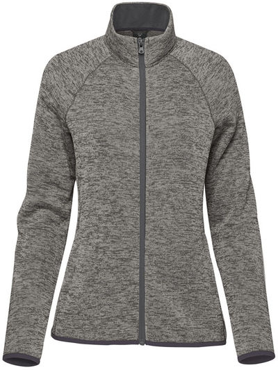 Am image of a Custom Stormtech Womens Yosemite Full Zip Fleece Jacket in Granite Heather!