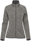 Am image of a Custom Stormtech Womens Yosemite Full Zip Fleece Jacket in Granite Heather!