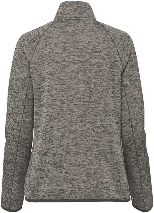 Am image of a Custom Stormtech Womens Yosemite Full Zip Fleece Jacket in Granite Heather!
