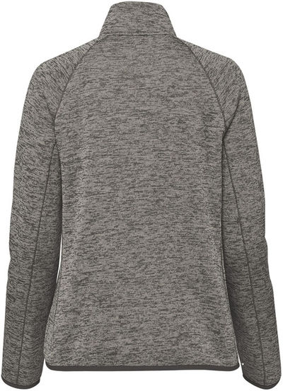 Am image of a Custom Stormtech Womens Yosemite Full Zip Fleece Jacket in Granite Heather!