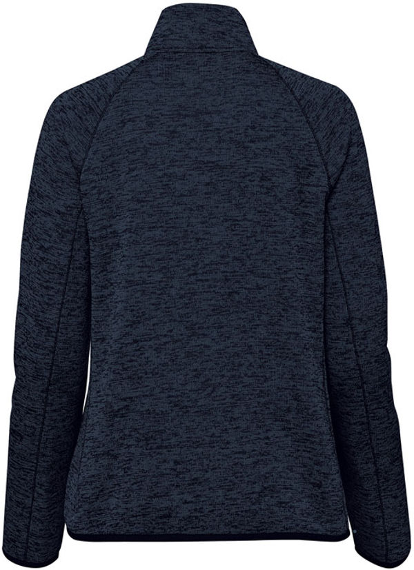 Am image of a Custom Stormtech Womens Yosemite Full Zip Fleece Jacket in Navy Heather!