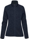 Am image of a Custom Stormtech Womens Yosemite Full Zip Fleece Jacket in Navy Heather!