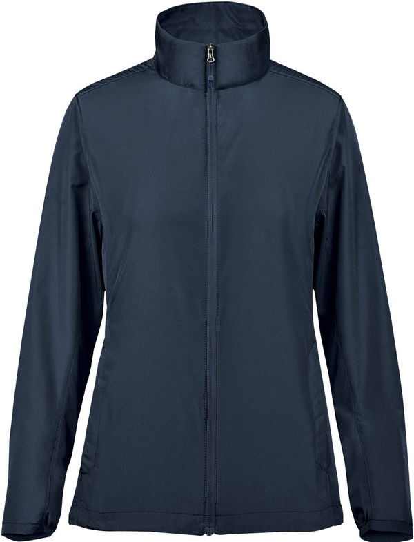 An image of a Custom Stormtech Womens Sierra Lightweight Shell in Navy!