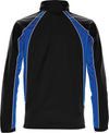 Am image of a Custom Stormtech Youth Warrior Training Jacket in BLACK / ROYAL / WHITE!